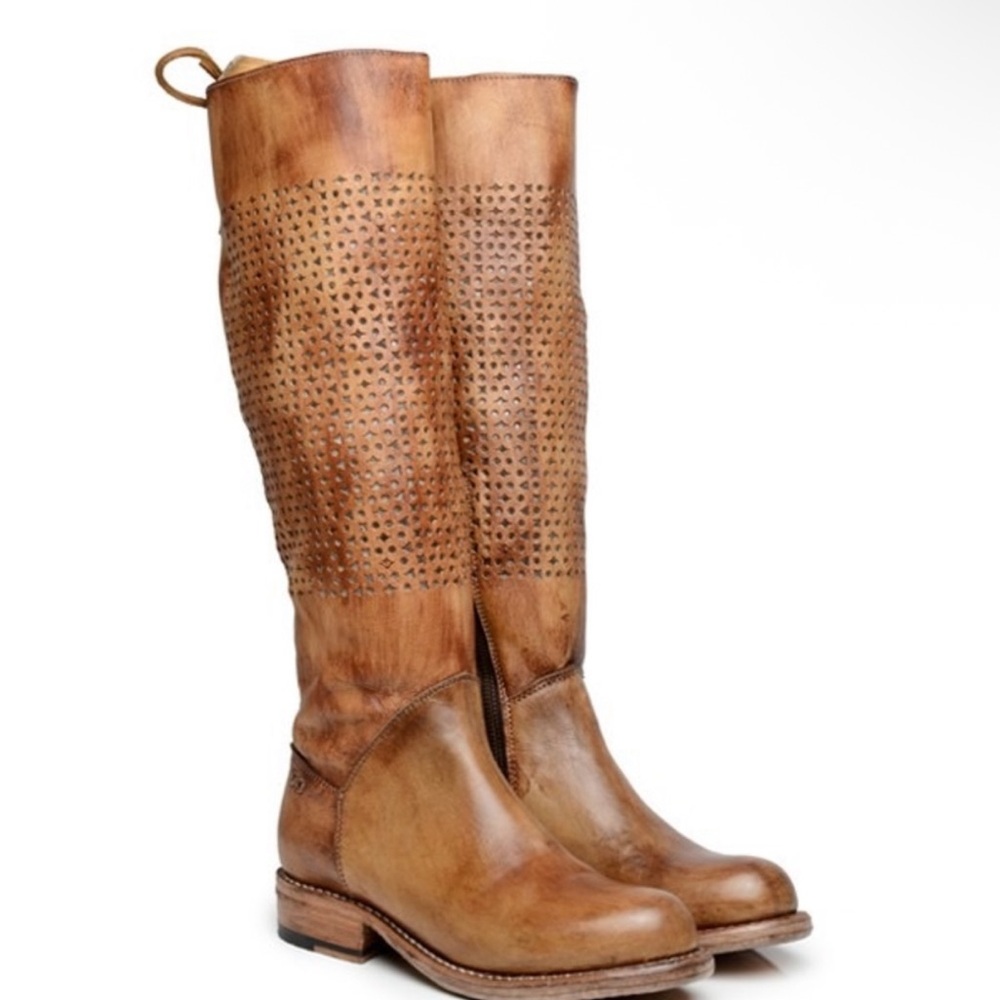 Bed Stu Tan Over the Knee Boots